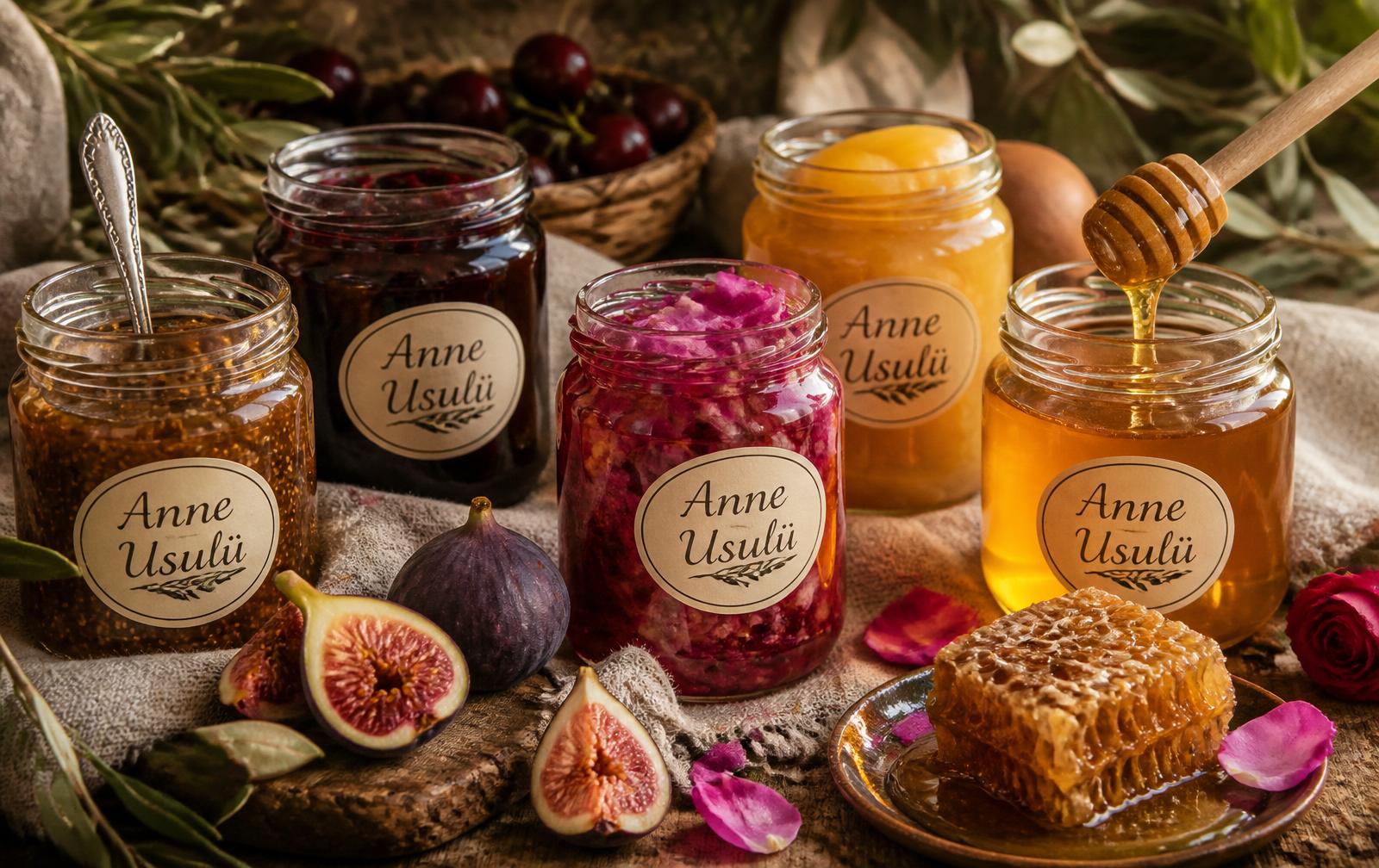 Anne Usulü el yapımı reçel ve süzme bal